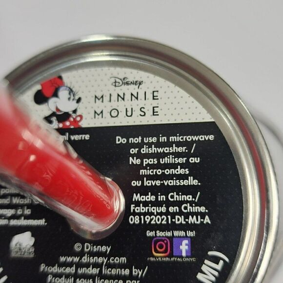 2 Disney Collectible 21 oz Glass Mason Jar Minnie & Mickey ❤️Forever w Straw Lid - Picture 6 of 10